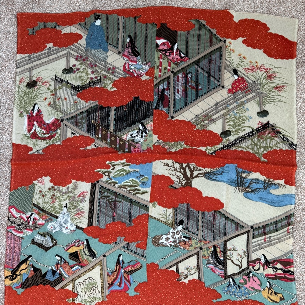 Vintage Japanese Furoshiki Scarf
